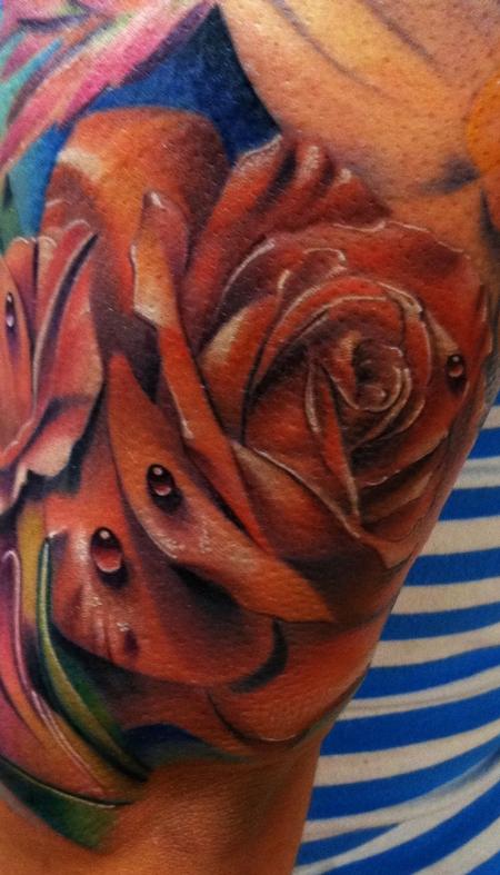 Brent Olson - Realistic Rose Brent Olson Art Junkies Tattoo
